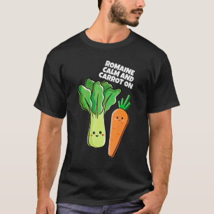 Camiseta Romaine Calm Lettuce Carrot Sobre Un Gracioso Vege