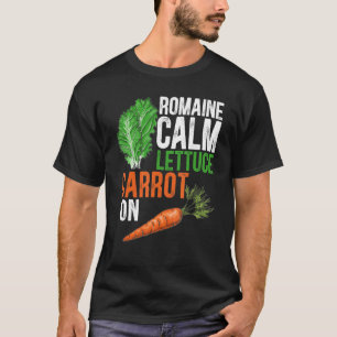 Camiseta Romaine Calm Lettuce Carrot Sobre Un Gracioso Vege