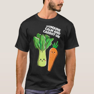 Camiseta Romaine Calm Lettuce Carrot Sobre Un Gracioso Vege