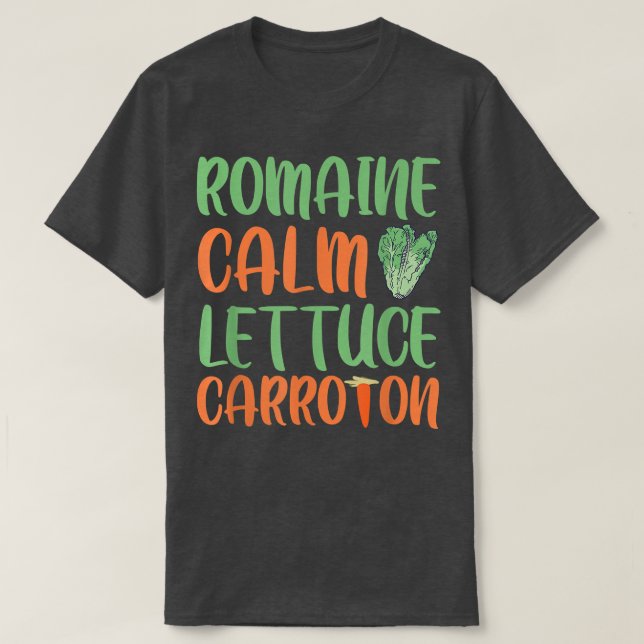 Camiseta Romaine Calm Lettuce Carrote En Raras Vegetarianas (Diseño del anverso)
