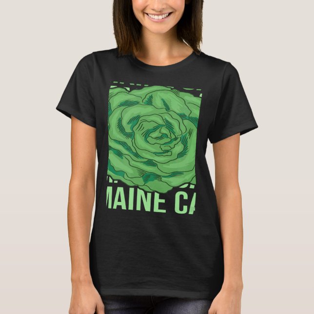 Camiseta Romaine Calm Lettuce Vegetable Pun Gardening Diver (Anverso)