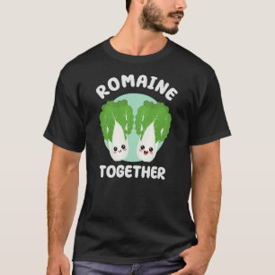 Camiseta Romaine Juntos Cute Kawaii Comida Juego de Palabra