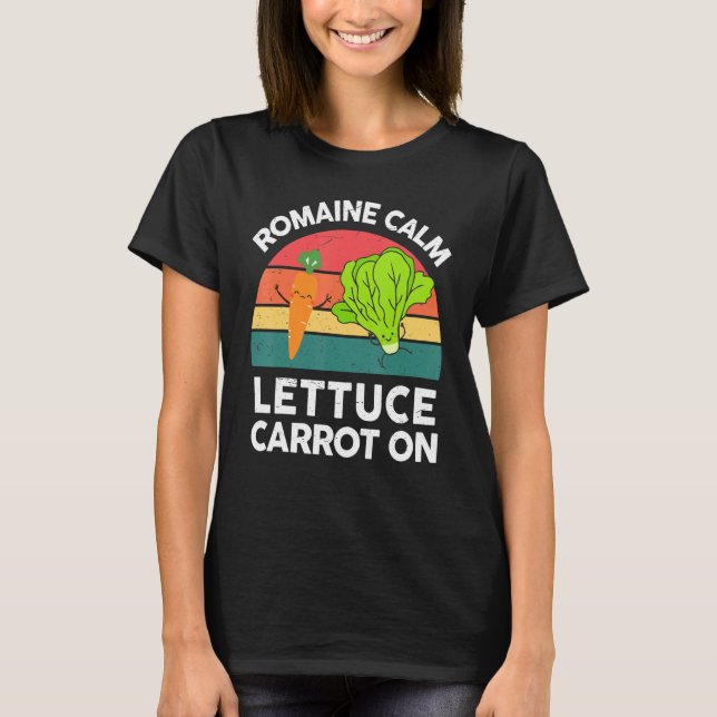 Camiseta Romaine Vegan-Shirt Calm Lettuce Carrot En Funny G (Anverso)