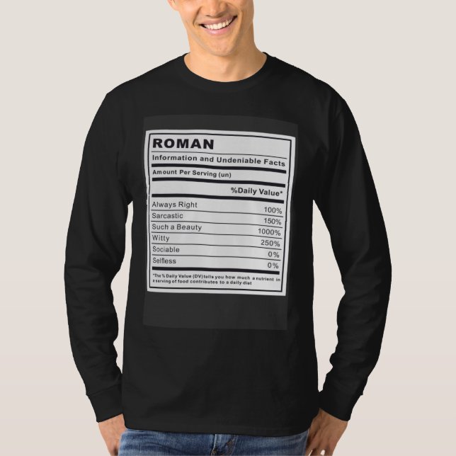 Camiseta Roman Information and Undeniable Facts (Anverso)