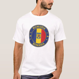 Camiseta Romana bandera en círculo Emblema