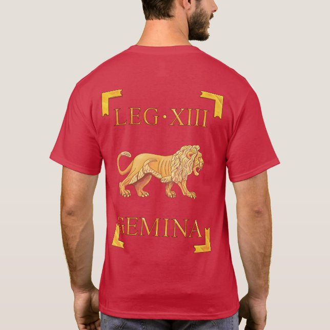 Camiseta romana de 13 Legio XIII Gemina Vexillum (Reverso)