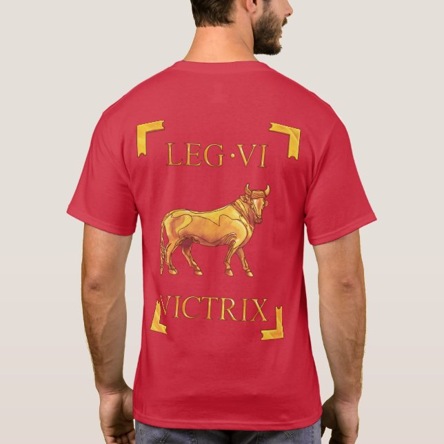 Camiseta romana de 6 Legio VI Victrix Vexillum (Reverso)