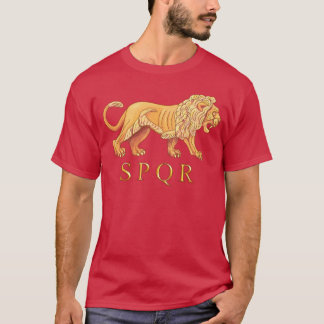 Camiseta romana del gráfico del león