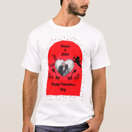 Camiseta Romance Cupid Photo Red Heart Happy Valentines Day