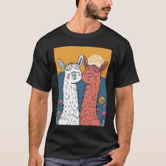 Camiseta Romance de Llama-Rama en vogue vectorial