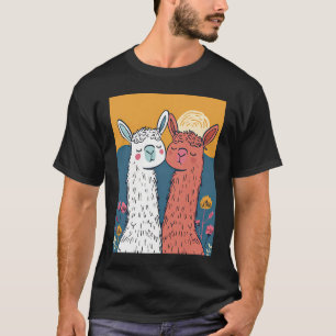 Camiseta Romance de Llama-Rama en vogue vectorial