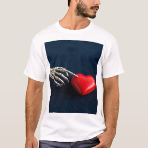 Camiseta Romance Gótico del Tacto de Esqueleto