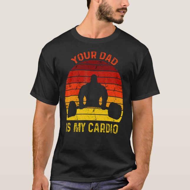 Camiseta Romance Gym Cita Meme Tu Papá Es Mi Cardio (Anverso)