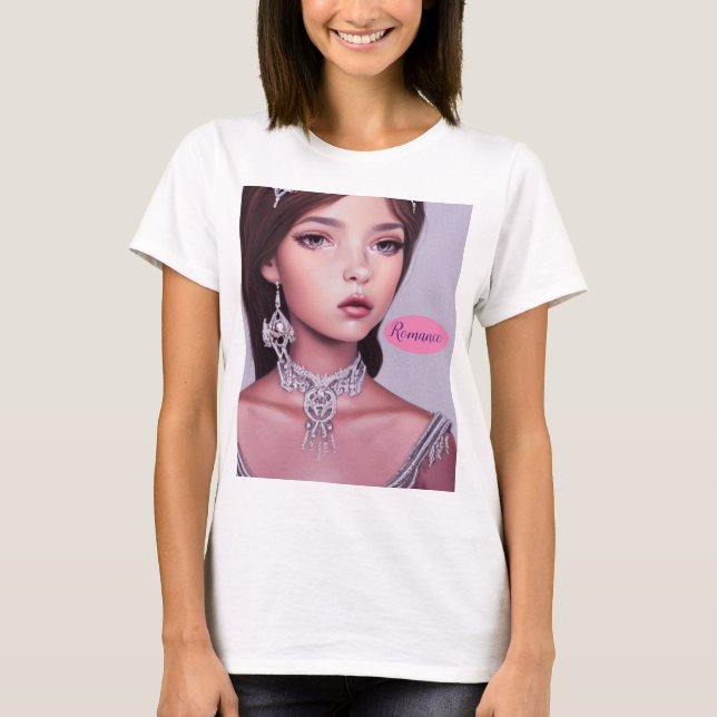 Camiseta Romance  princesa adolescente (Anverso)