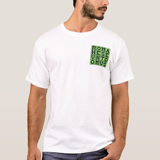 Camiseta Romanes Eunt Domus, Graffiti en Latín (Anverso)