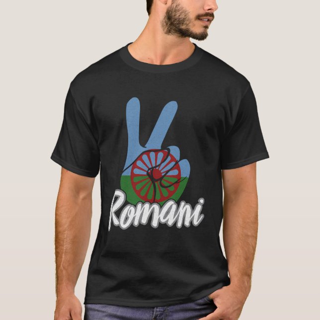 Camiseta Romaní Gitano Dialecto Románico Romanko Flako Raja (Anverso)