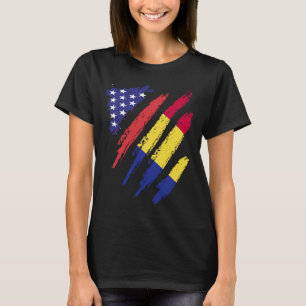 Camiseta Romania American Grown Flag USA Patriot Heritage M