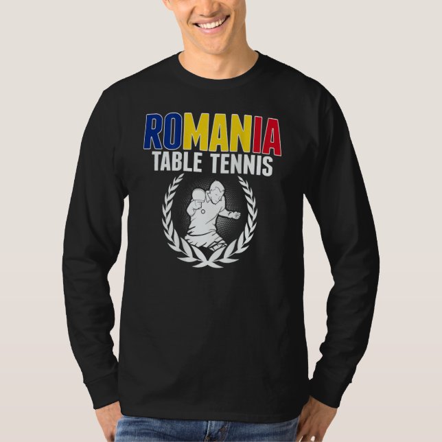 Camiseta Romania Table Tennis   Romanian Ping Pong Supporte (Anverso)