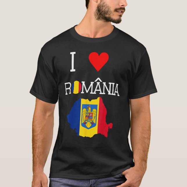 Camiseta Romanian  I Love Romania (Anverso)