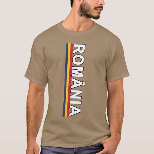 Camiseta Romanian Language SportsStyle Flag And Emblem girl (Anverso)