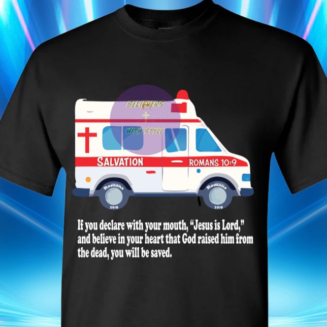 Camiseta Romanos 10:9 Escritura - Cristiano - Salvación (Subido por el creador)