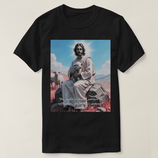 Camiseta Romanos 12:12 (Diseño del anverso)