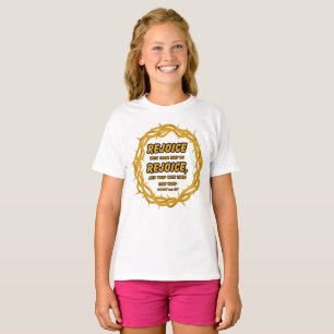 Camiseta Romanos 12:15 KJV Biblia Scripture contra Chica
