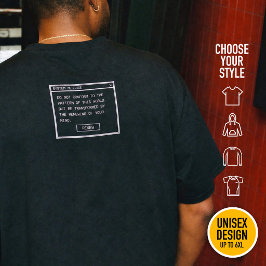 Camiseta Romanos 12:2 No se amolden a la ropa urbana cristi