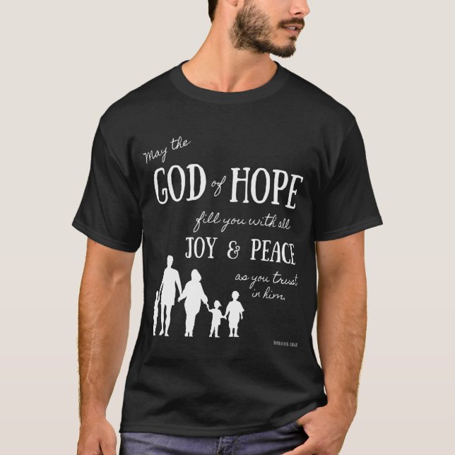 Camiseta Romanos 15:13 Biblia Verse para hombres cristianos (Anverso)