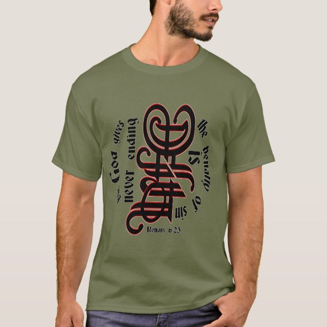 Camiseta Romanos 6:23 (Anverso)