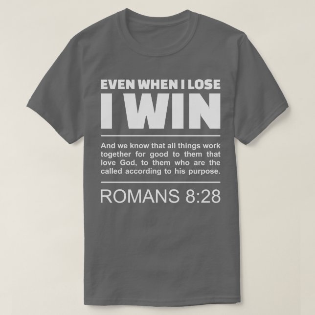 Camiseta Romanos 828 Dioses Proponen Biblia Escritura (Diseño del anverso)