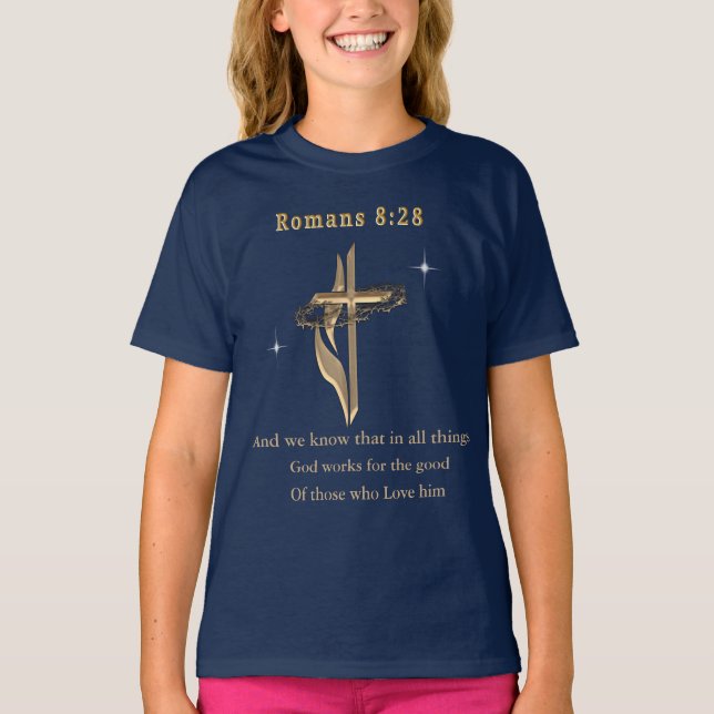 Camiseta Romanos 8:28 (Anverso)