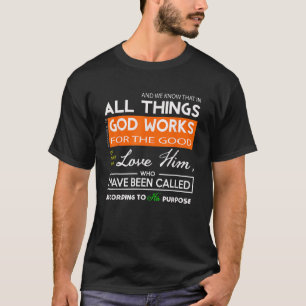 Camiseta Romanos 8 28 Biblia Cristiana Verse Faith Número 2