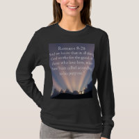 Romans 8:28 Versículo Bíblico Mujer Manga Larga Te