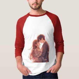 Camiseta Romantic Anime Couple - Valentine's Day Aesthetic