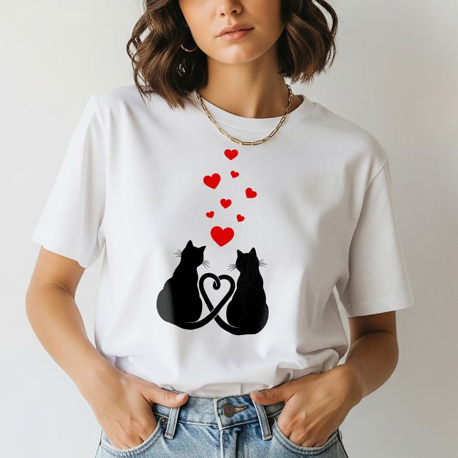 Camiseta Romantic Cat Lover T-Shirt | Valentine's Day Gift  (Subido por el creador)