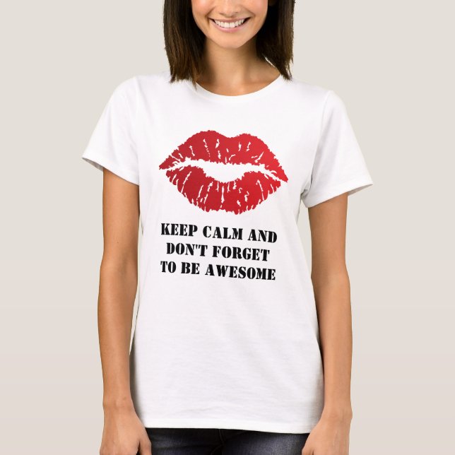 Camiseta Romantic chic luxe red lips (Anverso)