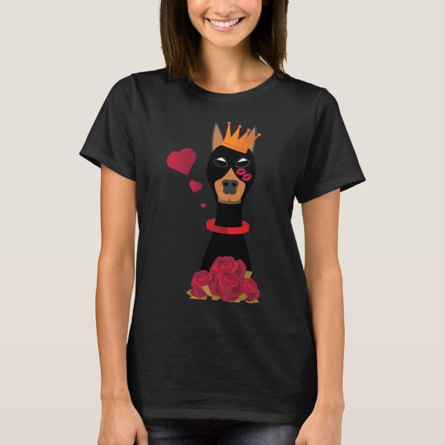 Camiseta Romantic Doberman Relajado Fit (Anverso)