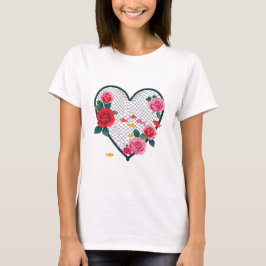Camiseta Romantic Fishing Heart Net – Women's T-Shirt