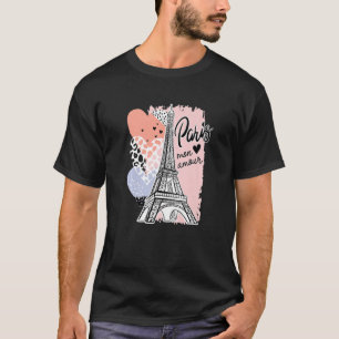 Camiseta Romantic Paris Mon Amour Paris My Love Eiffel Towe