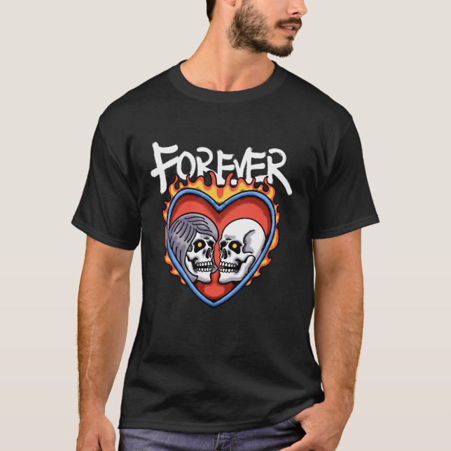 Camiseta Romantic Skeletons streetwear (Anverso)