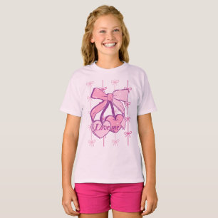 Camiseta Romántica de Dos Corazones para Niñas