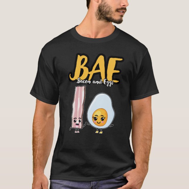 Camiseta romántica de tocino de BAE y del amante (Anverso)