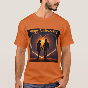 Camiseta Romántica Mononlit Pareja Aniversario