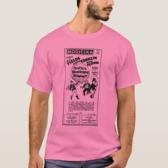 Camiseta romántica pinchada de W.C. Fields Tillie (Anverso)