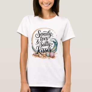 Camiseta Romántico Boho Beach Cita Pastel Watercolor