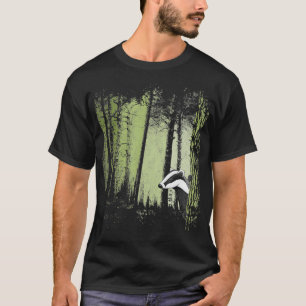 Camiseta Romántico bosque de luz tenue con dibujo de Badger