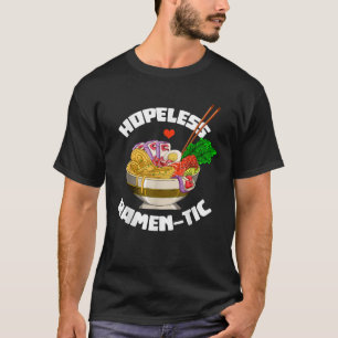 Camiseta Romántico divertido sin esperanza Anime Comida Ram
