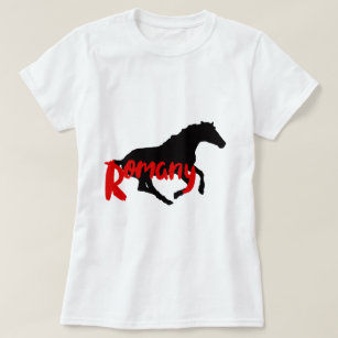 Camiseta Romántico Gitano texto y caballo