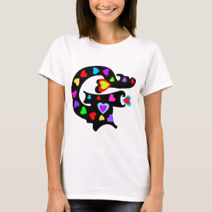 Camiseta ╚" ★ Romántico inicial "G" Mujeres de la tripulaci